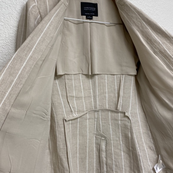 Sanctuary Striped Linen Blazer Medium - Picture 9 of 10